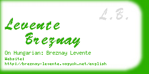 levente breznay business card
